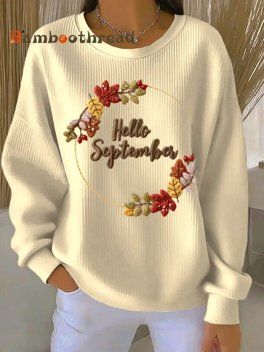 Women’s Thanksgiving Autumn Leaf Casual Crewneck Pullover Multicolour / S