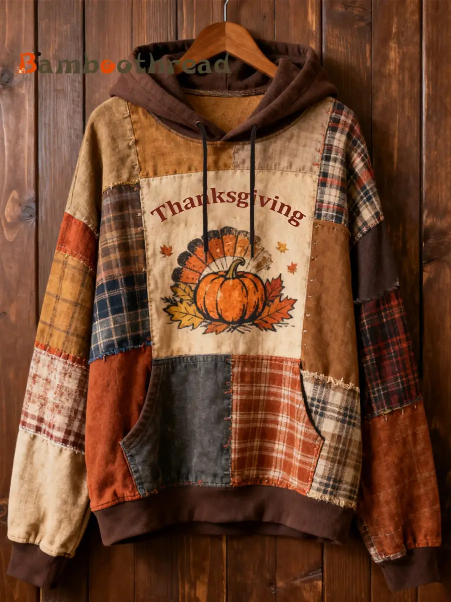 Women’s Thanksgiving Print Casual Hoodie As picture / S