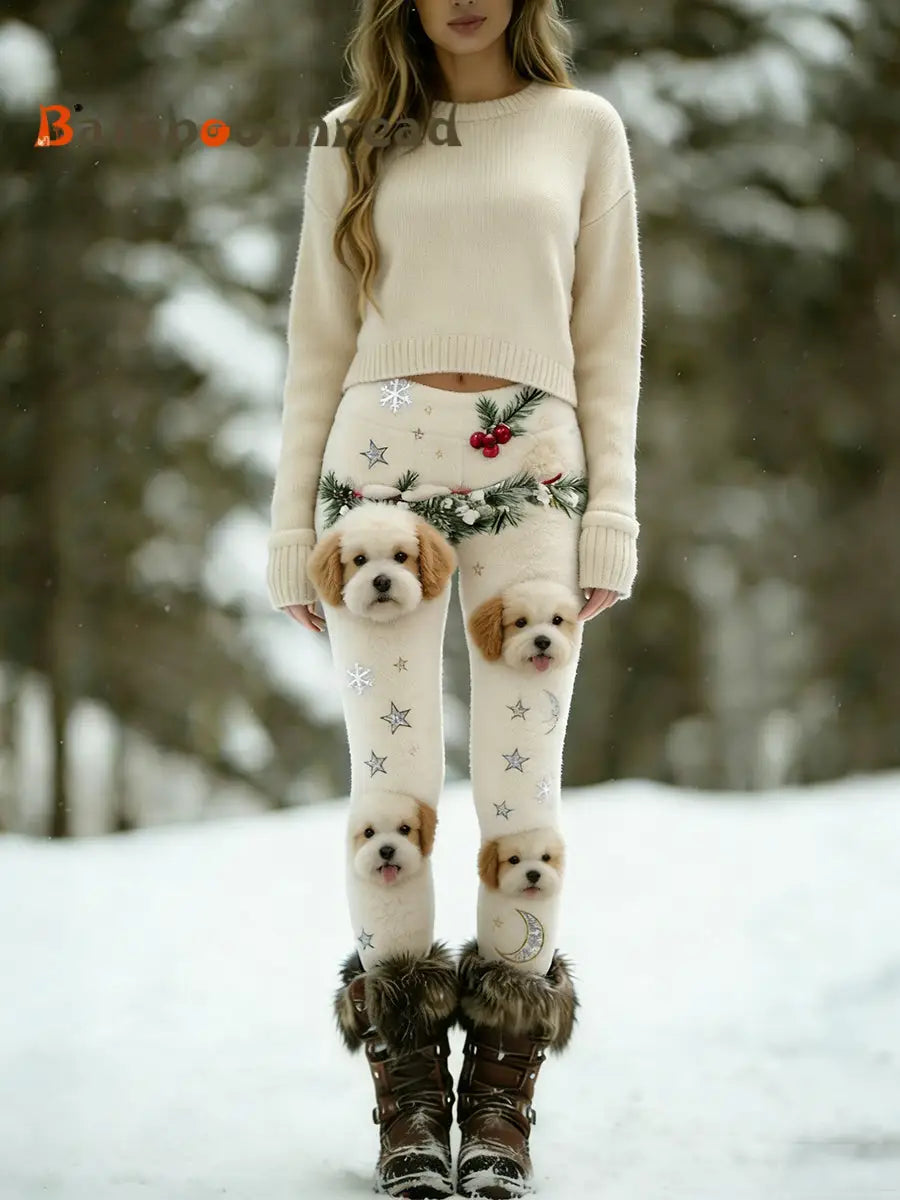 Women’s Vintage Animal Art Print Comfortable Leggings A / S