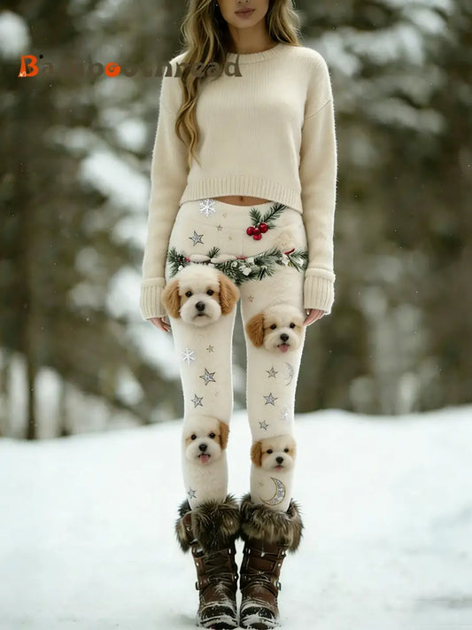 Women’s Vintage Animal Art Print Comfortable Leggings A / S