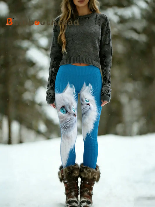 Women’s Vintage Animal Art Print Comfortable Leggings A / S