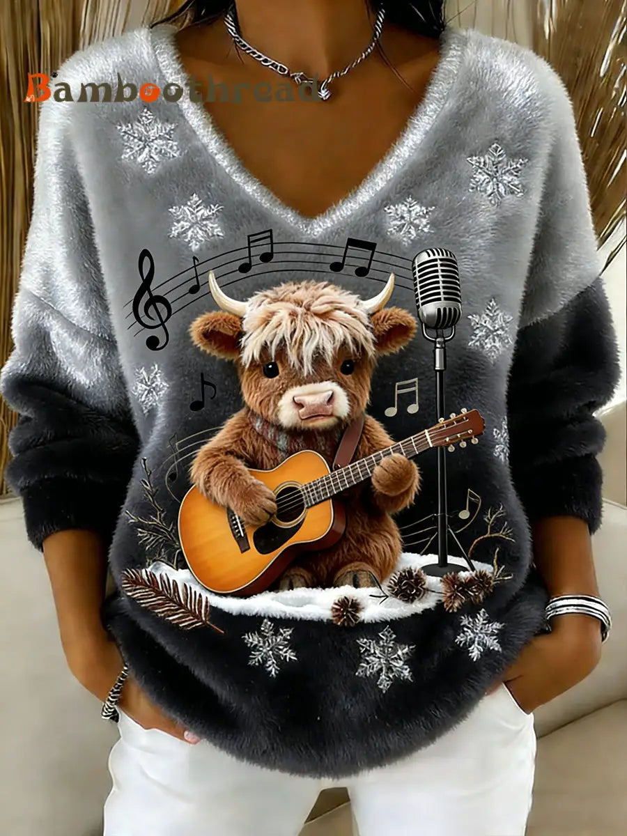 Women’s Vintage Animal Print Casual And Comfortable Flannel Top A / S