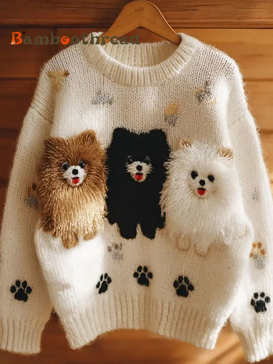 Women’s Vintage Animal Print Comfort Casual Sweater A / S