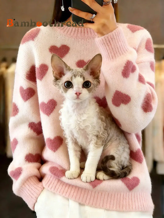 Women’s Vintage Animal Print Comfort Casual Sweater A / S