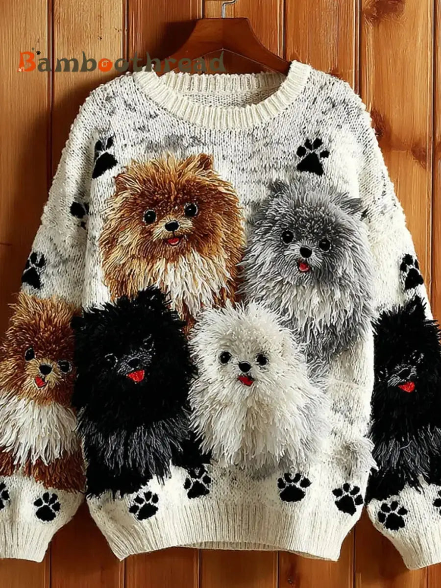 Women’s Vintage Animal Print Comfort Casual Sweater A / S