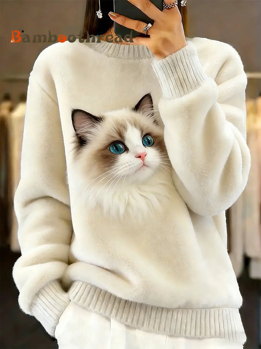 Women’s Vintage Animal Print Comfort Casual Sweater A / S