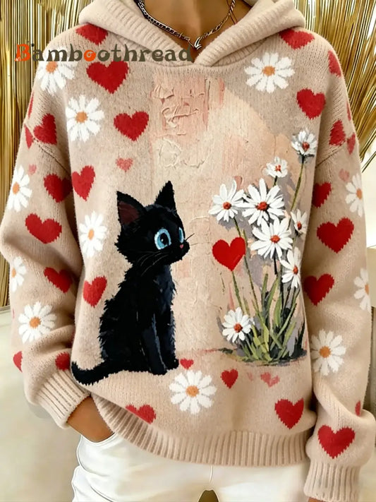 Women’s Vintage Animal Print Comfort Casual Sweater A / S