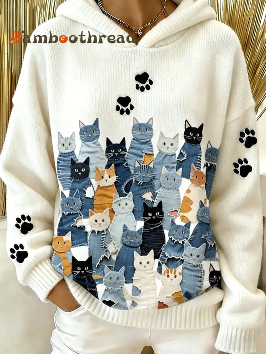 Women’s Vintage Animal Print Comfort Casual Sweater A / S