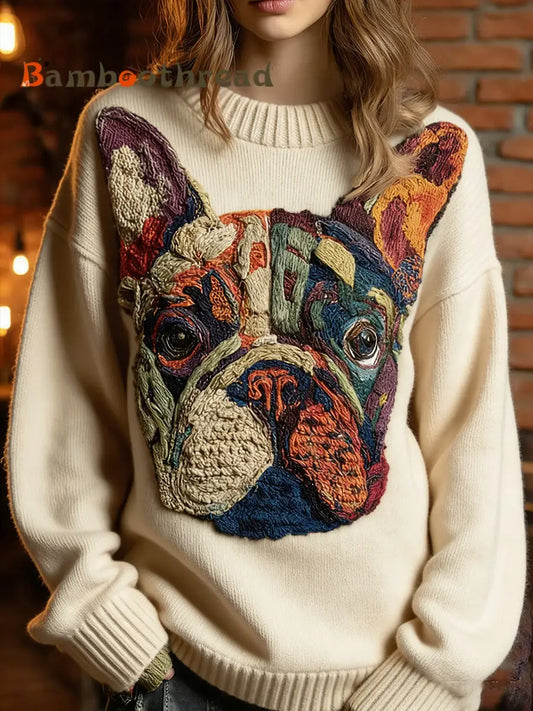 Women’s Vintage Animal Print Comfort Casual Sweater A / S