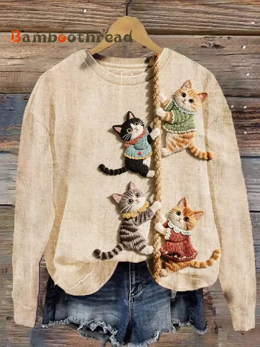 Women’s Vintage Animal Print Comfort Casual Sweater A / S