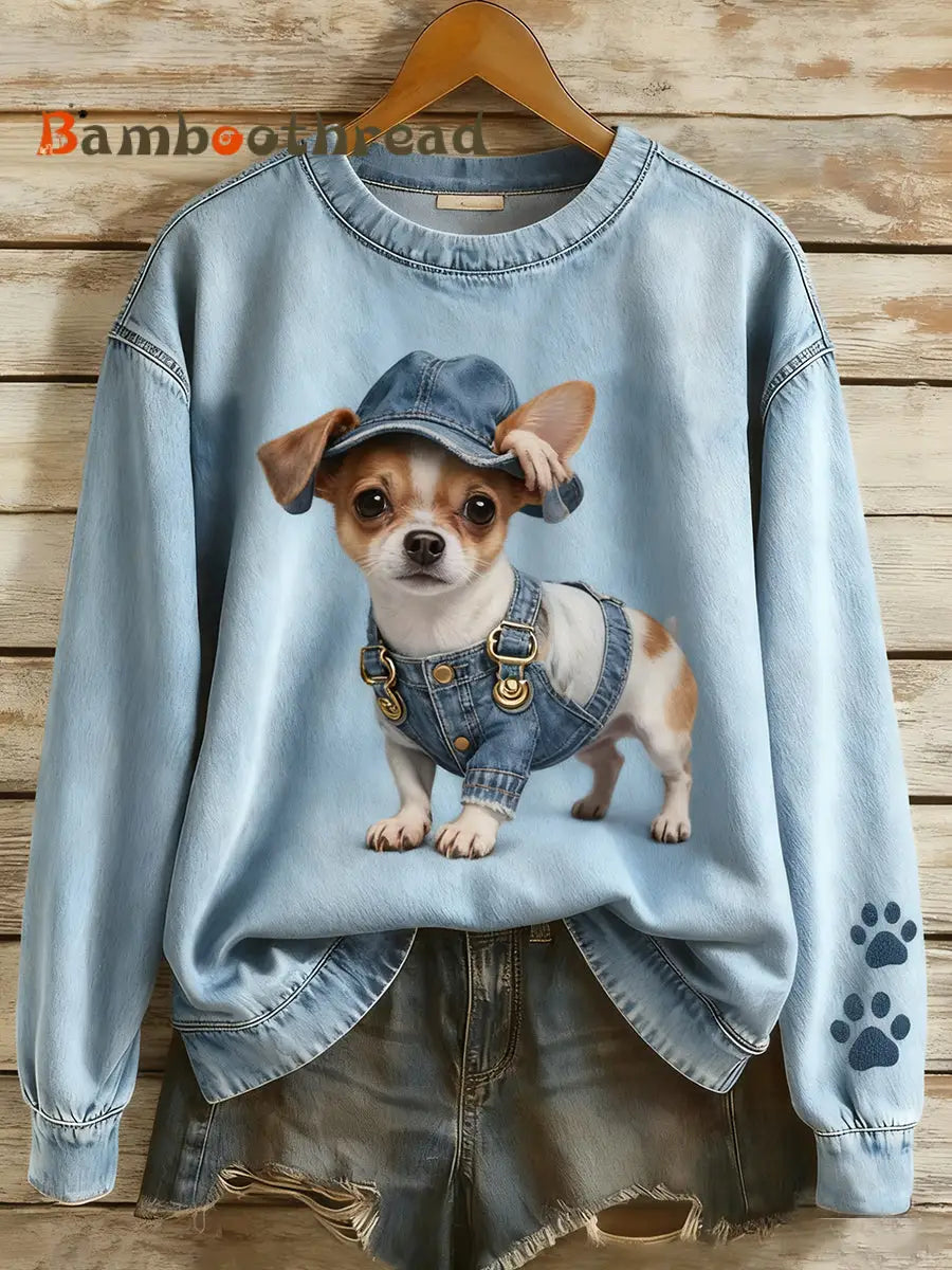 Women’s Vintage Art Animal Print Comfort Knit Top A / S