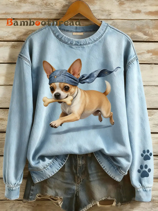 Women’s Vintage Art Animal Print Comfort Knit Top A / S