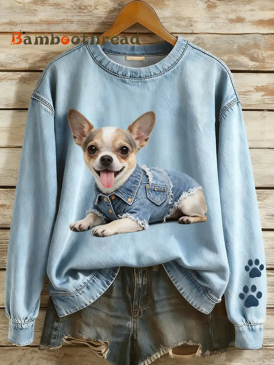 Women’s Vintage Art Animal Print Comfort Knit Top A / S